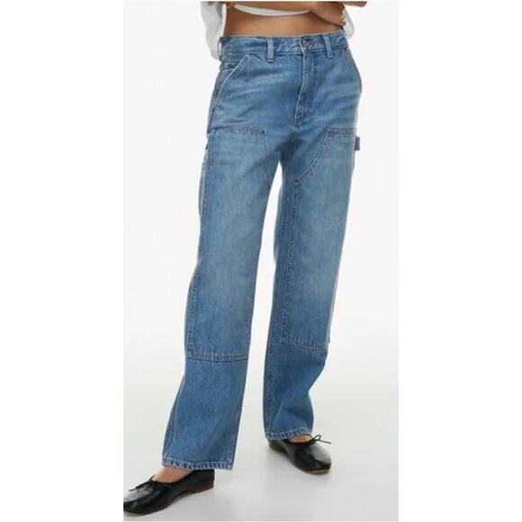 Aritzia Denim Forum The Carpenter Lo- Rise Loose Fit Utility Cargo Jean 27 4 6 - Picture 1 of 11
